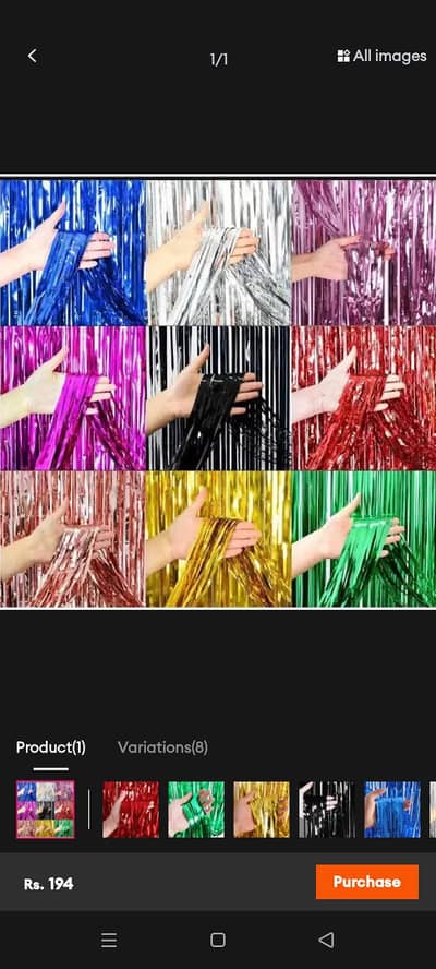 hanging material