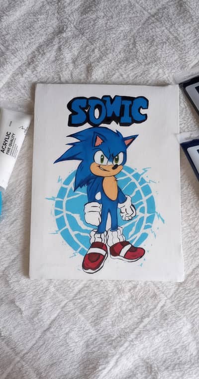 sonic the hedgehog painting