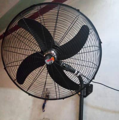 black bracket fan