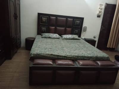 Bed, Side Tables, Almari & Dressing