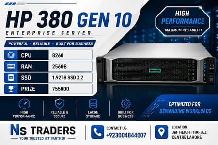 Server HP DL380 Gen 10 | Xeon Gold 8260 | 256GB RAM | 2x1.92TB SSD