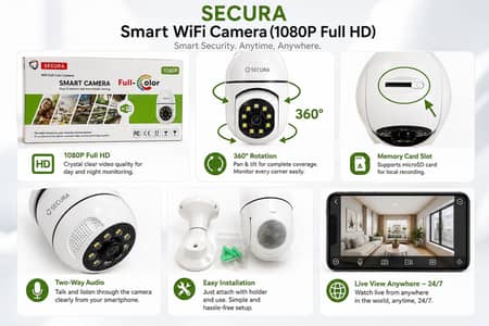  SECURA Smart WiFi Camera (1080P Full HD)