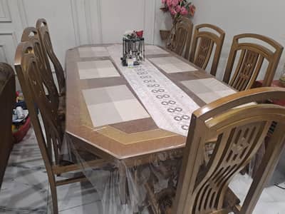8 chair deco paint dinning table
