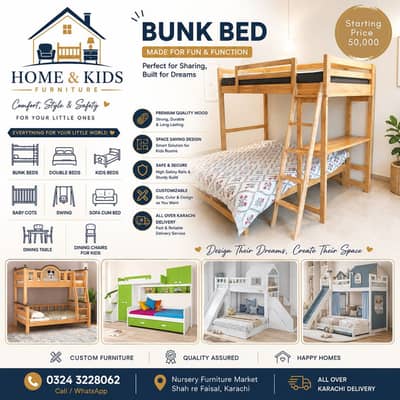 Kids Furniture - Bed Set - Bunker Bed - Kids Set - Bunk Bed - Kids Set