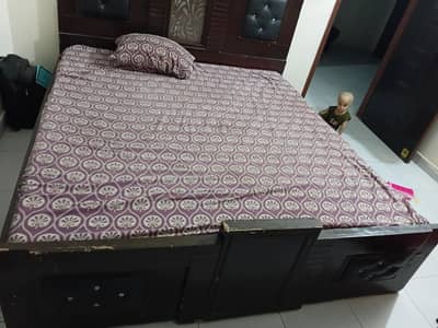 Double Bed for Sale (Without Mattress) – Good Condition