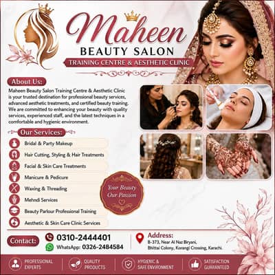 Beauty salon professional services & Reasonable and affordable