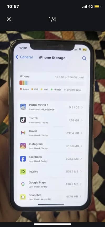 I phone x 256 gb pta approved official exchange possible hai