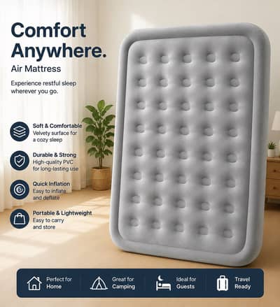 Air mattress with built in pump