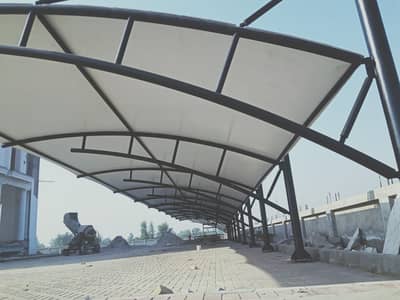 Parking shade for cars / Heat & waterproof shade / Pvc car porch shade