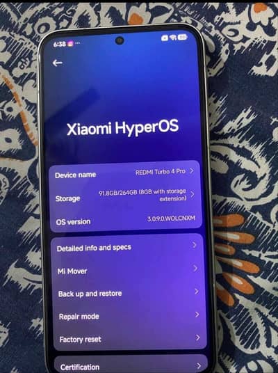 Redmi turbo 4 pro Like new | 12-256| Sim time available 4 month |final