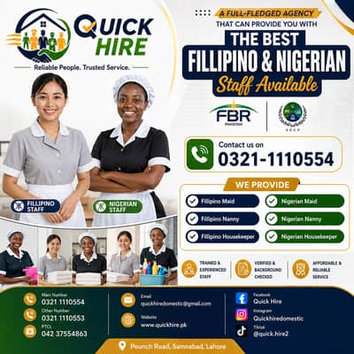 Verified Filipino & Nigerian Domestic Workers