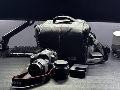 Canon EOS 250D with EFS 18-55mm and EF 50mm 1.8F