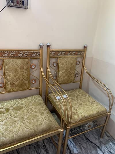 Metallic 5 seater sofa set
