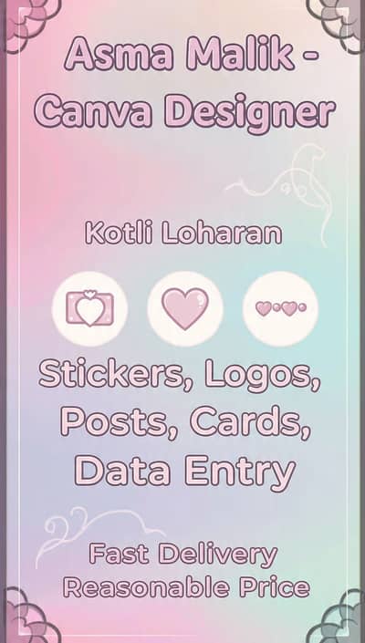 Professional Canva Designer | Stickers, Logos, Posts, Cards