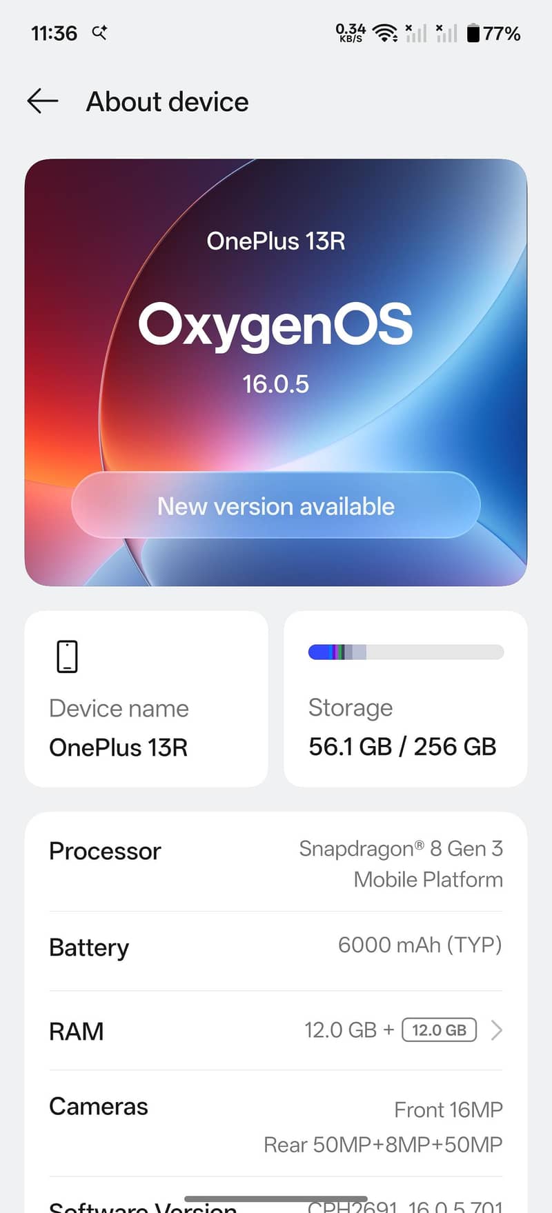 One Plus 13R 4