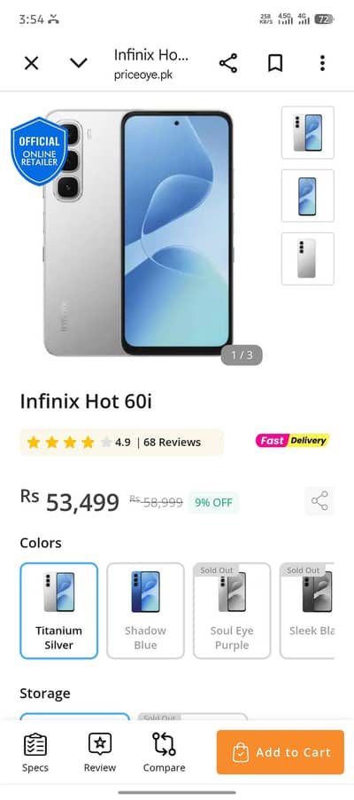 Infinix hot 60i