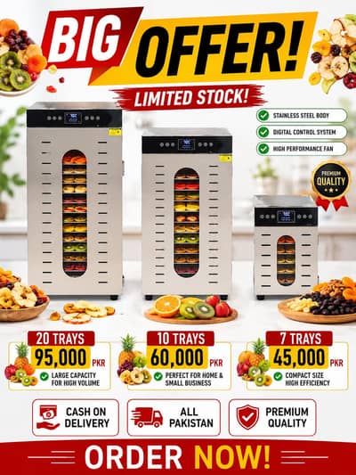 Food Dehydrator Machine – Preserve Fruits, Vegetables & Meat
