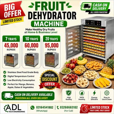 Food Dehydrator Machine – Preserve Fruits, Vegetables & Meat