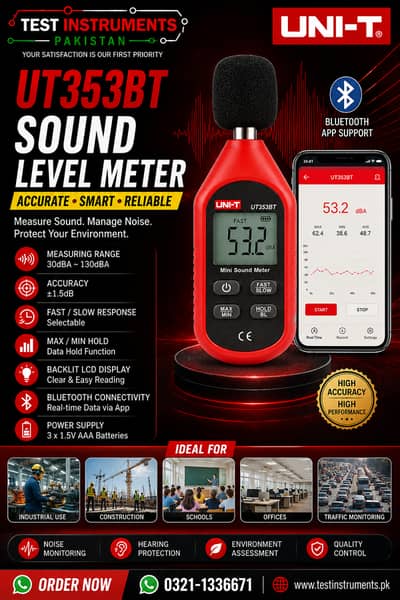 UT353BT Mini Sound Level Meter In Pakisan
