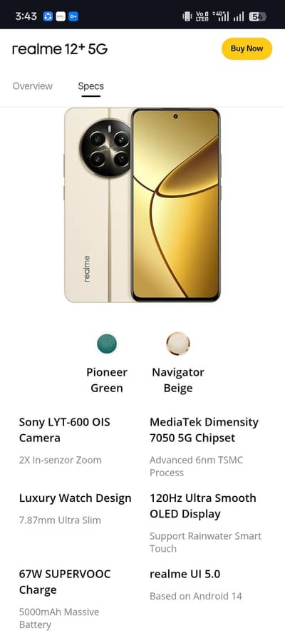 Realme 12 Plus 5G One hand used