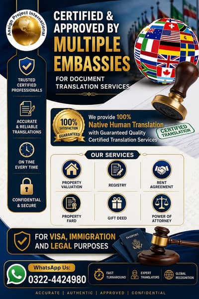 Translation Services (Certified / Legal) & Document Attestions