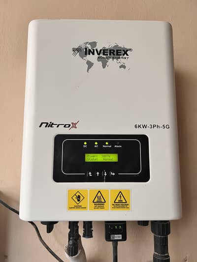 Inverex nitrox ip-65 on-grid 6kw pv-7800, 8 year's warranty remaining
