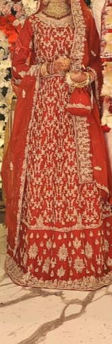 Bridal lehenga choli color red