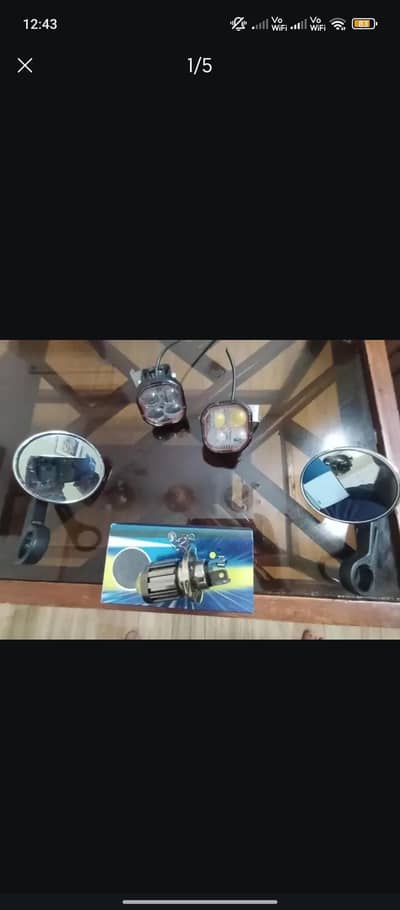 Led projector light fog light and bar end mirror for sale