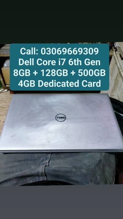 4GB Dedicated Card Dell Core i7 6th Gen 8GB Ram 128GB SSD + 500GB HDD
