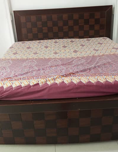 Wooden king size double bed