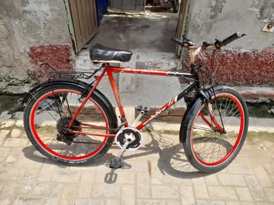 stylish red and black bicycle for sale