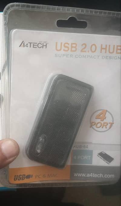 A4TECH 4 Port USB 2.0 Hub HUB-64-Brand New Sealed