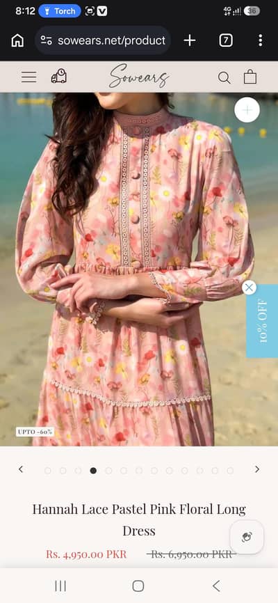 Baby pink floral maxi for urgent sale.
