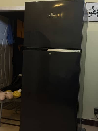 91999 Chrome Hairline Black Double Door Refrigerator fridge
