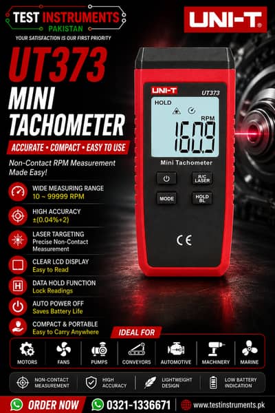 UNI-T UT373 Mini Tachometer RPM Meter in Pakistan