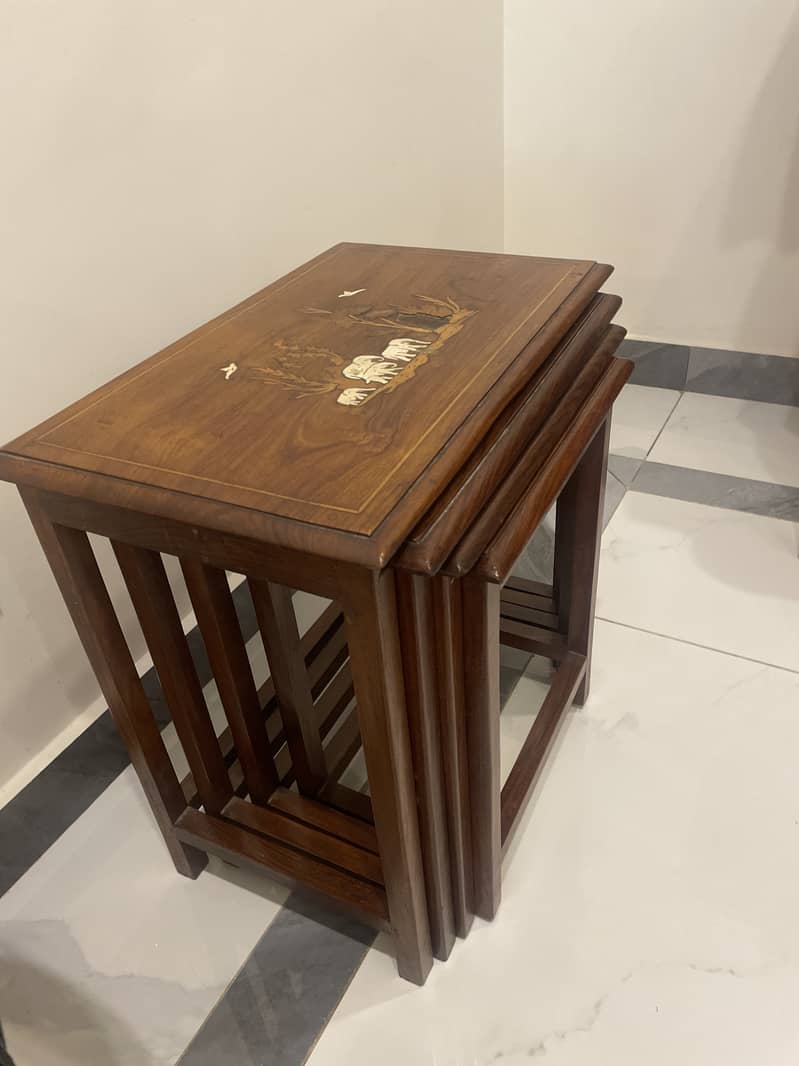 Three set serving tables 0