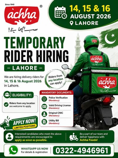 Rider Hiring Temporary
