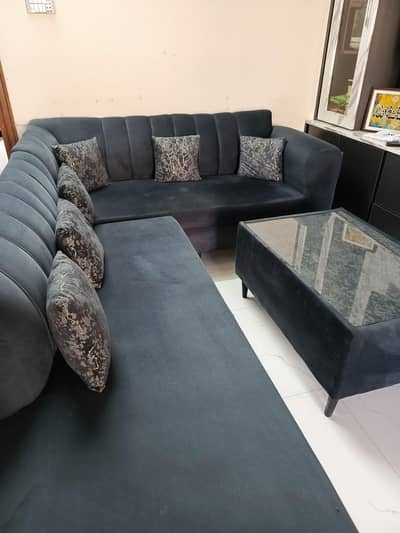 L shape sofa 6 seater with table