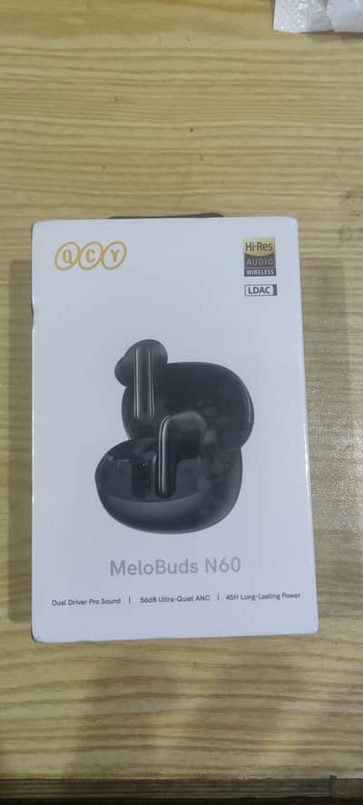 QCY N60 A-ANC 56db,BT6,Dual Driver,LDAC,IPX5,Wear Detector,6mic,2devic