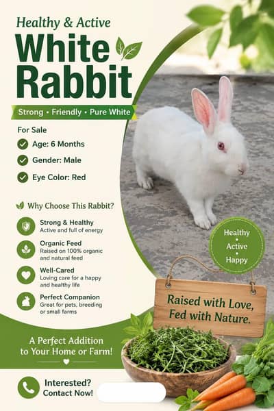 White bunny for sale