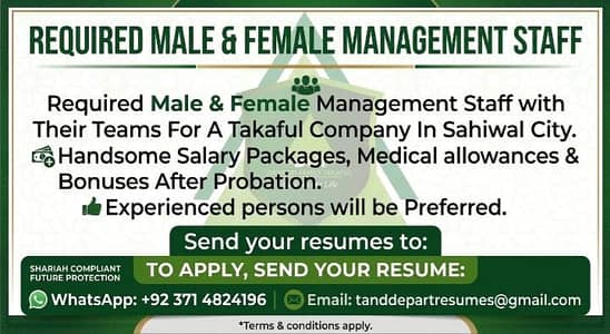 sahiwal job offer