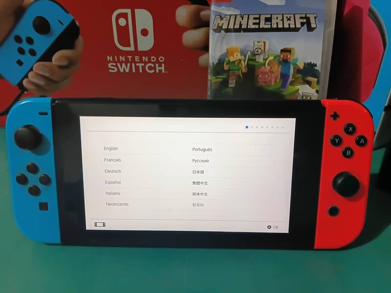 Nintendo Switch V2 Boxed Bundle with Minecraft 1