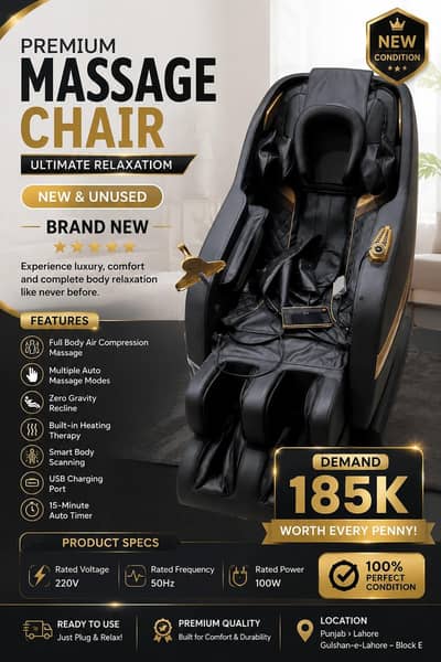 brand new premium full body massage chair I zero gravity I
