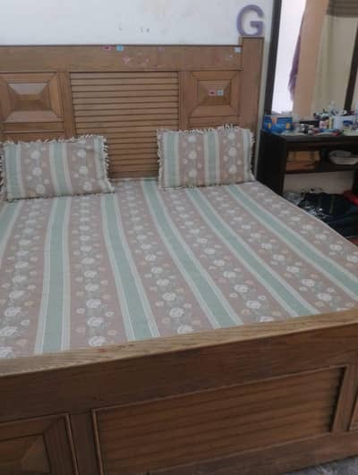 King Size Double Bed with Premium Mattress in Excellent Condition