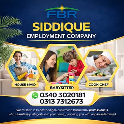 We Provide Domestic Staff House Maids Driver Cook Chef Babysitters