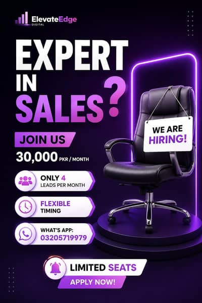 Sales Expert Required Who can close 4 leads Per month Remote/Online