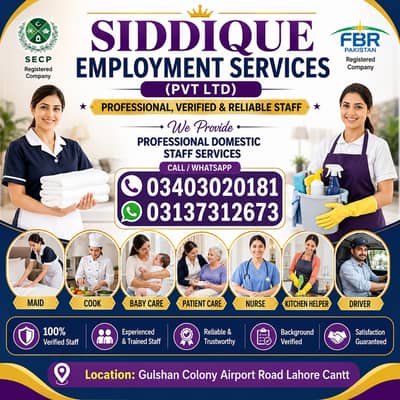 House Maids Babysitter Cook Helper Nanny Chef Nurse Driver Available