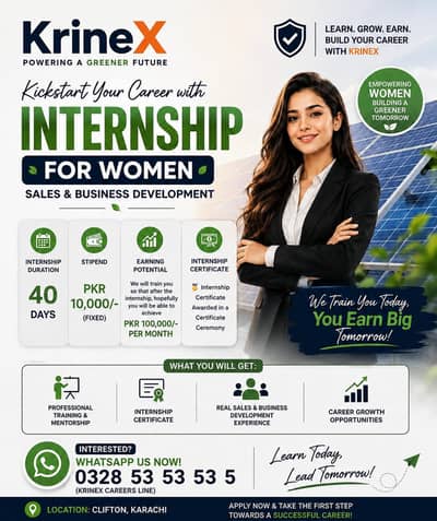 We're Hiring: Female Sales Executives | KrineX Power
