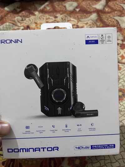 Ronin Dominator Gaming Earbuds – Like New | Low Latency | Complete Box