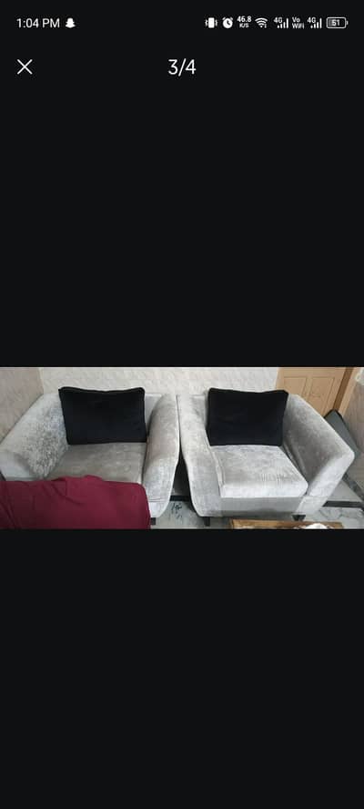Seven Seater sofa set for sale in mint condition silk Kapra